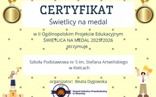  Ogólnopolski Projekt Edukacyjny „Świetlica na medal.” 