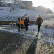 Piękna zima w Parku Miejskim.