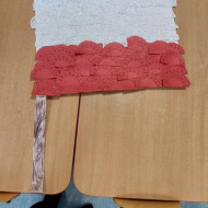 Wyklejona flaga Polski.
