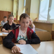Uczniowie klasy 4b podczas konkursu.
