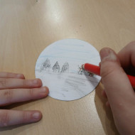 Praca plastyczna wykonywana przez ucznia.