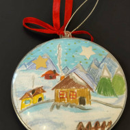 Pejzaż zamknięty w akrylowej bombce.