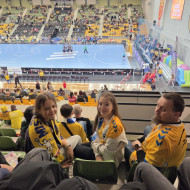 Kibice z naszej szkoły na meczu Industrii Kielce z Gwardią Opole w Hali Legionów