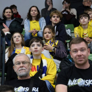 Kibice z naszej szkoły na meczu Industrii Kielce z Gwardią Opole w Hali Legionów