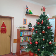 Świąteczny wystrój biblioteki A