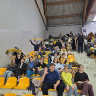 Kibice naszej szkoły na meczu Industria Kielce - Ostrovia Ostrów Wielkopolski