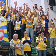 Kibice na meczu Industria Kielce - Ostrovia Ostrów Wielkopolski