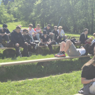 Chwila relaksu podczas wędrówki.