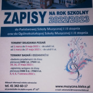 Plakat Szkoły Muzycznej