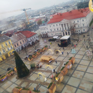 Widok na Rynek z młyńskiego koła