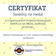  Ogólnopolski Projekt Edukacyjny „Świetlica na medal.” 