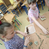 Zajęcia ekologiczne - wykonujemy i ustawiamy poidełka dla owadów.