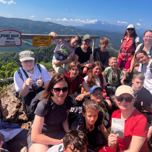Zdobycie szczytu Wysoka 1050 m.n.p.m-widok na Tatry