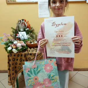 Uczestniczka konkursu międzyszkolnego Iga Pióro 