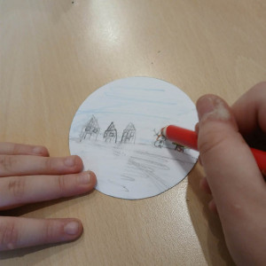 Praca plastyczna wykonywana przez ucznia.