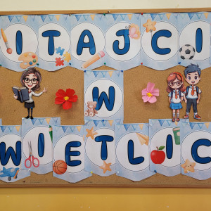 Napis - Witajcie w świetlicy