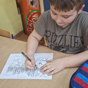 Zajęcia świetlicowe pt. "Po co dokarmiamy zwierzęta zimą?"